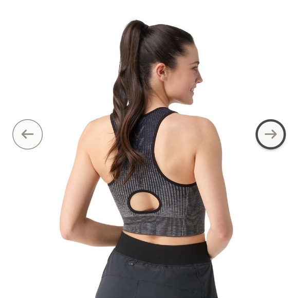 Smartwool Intraknit Crop Bra - Blue - Picture 6 of 6